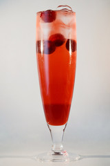 glass of red drink