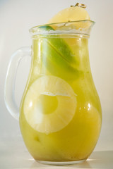 pitcher and glass of lemonade