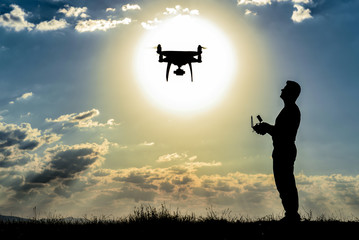 Fototapeta na wymiar drone, one of the greatest electronic devices that pioneered in the media sector