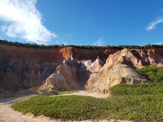 falésias, praia, mar, areia, deserto, árido