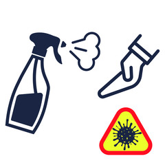 Vector graphics of disinfection, spray