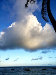 barcos, na praia, noturno
