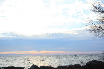 sunset over the sea