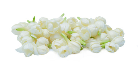 Beautiful jasmine white flower isolated on white background. this has clipping path.