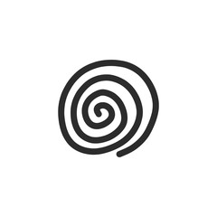 swirl sketch doodle icon, vector illustration