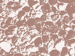 Distressed and spotted textured background vector. Sea stone overlay pattern in brown tones.