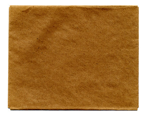 Old paper texture. Blank vintage page. Rough faded sheet surface. Empty place for text. Isolated on white background. Perfect for retro and grunge style design.