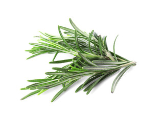 Fototapeta premium Fresh rosemary on white background