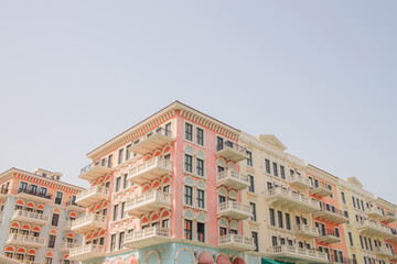 Venice like Qanat Quartier at the Pearl in Doha, Qatar.