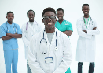 Fototapeta premium leading medical specialist on the background of his colleagues