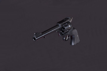 Revolver isolated on a black background 