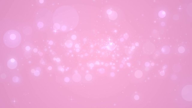 4k video. Bokeh lights. Abstract motion background. Pink glitter light. Floating particles. 3840x2160