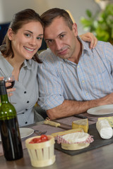 wine and cheese for diner aperitif