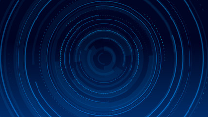 Circle blue technology Hi-tech background. Abstract graphic digital future concept design.