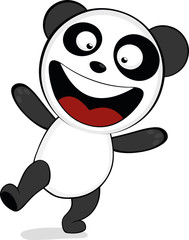 Vector illustration of a panda bear cartoon
