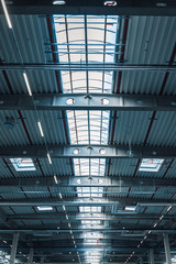 Roof skylight in the warehouse
