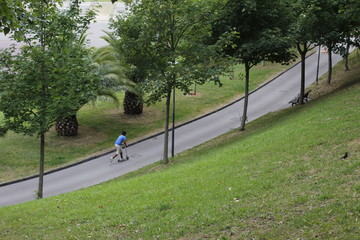 Biking in an urban environment