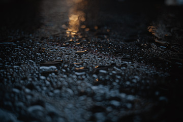 Raindrops on surface