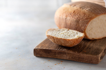 Sourdough bread. Freshly baked organic wheat bread.