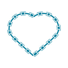 happy friendship day celebration heart shaped chain silhouette style icon