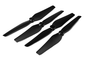 black plane propellers isolated on a white background