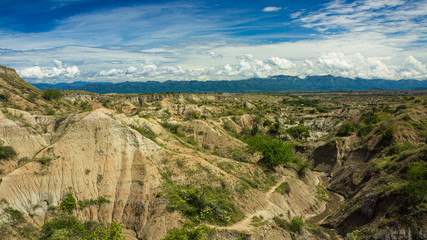 Fototapeta na wymiar view of the mountains, tatacoa desert, Huila, Colombia