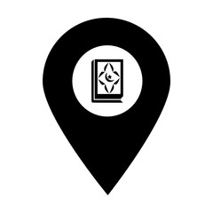 Library location map pin pointer icon. Element of map point for mobile concept and web apps. Icon for website design and app development. Premium book store icon sign