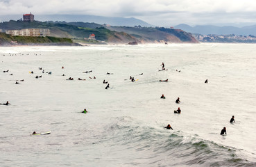 Surfers in Biarritz 