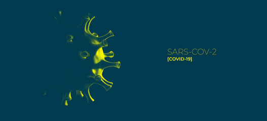 Fototapeta na wymiar Coronavirus: Covid-19 Krankheit und Sars-Cov-2 Erreger grafische Design Visualisierung