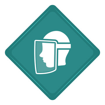 Sticker Of A Face Visor Icon