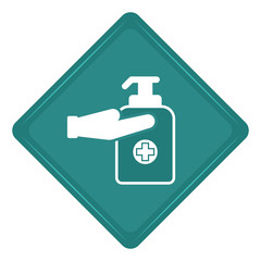 Sticker of a antibacterial gel icon