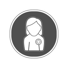 Sticker of a doctor icon