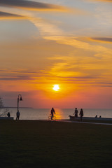 Fototapeta na wymiar Sunset on Lake Erie