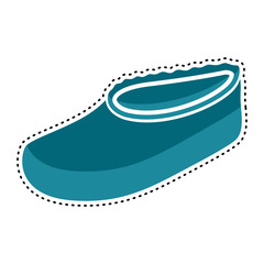 Dotted line shoe cover icon