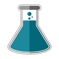 Dotted line test tube icon