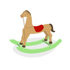 wooden retro toys rocking horse 