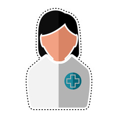 Dotted line doctor icon
