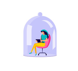 Woman closed from Coronavirus