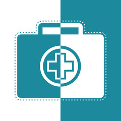 Fototapeta premium Bicolor icon of a medical briefcase