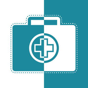 Bicolor Icon Of A Medical Briefcase