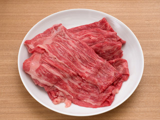 黒毛和牛の薄切り