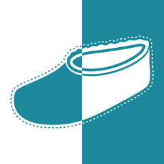 Bicolor icon of a shoe cover