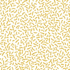 Abstract modern pop art vector seamless pattern with gold forms in trendy memphis 80s-90s style