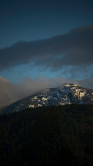 mountains in the morning