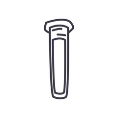 test tube icon, flat style
