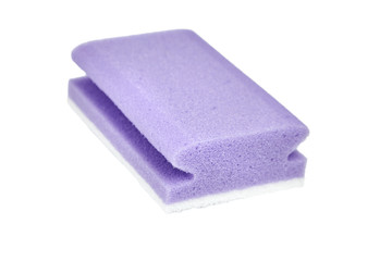 Household sponge for dishes washing isolated on white background