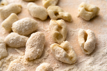 Cavatelli, tipica pasta casereccia della cucina Campana, Cibo Italiano