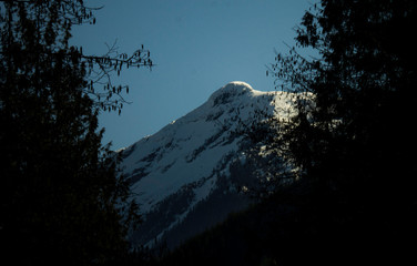 snow-covered mountains