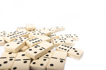 game dominoes rectangular bottom plastic range of the white background