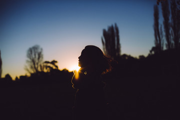 silhouette of a woman